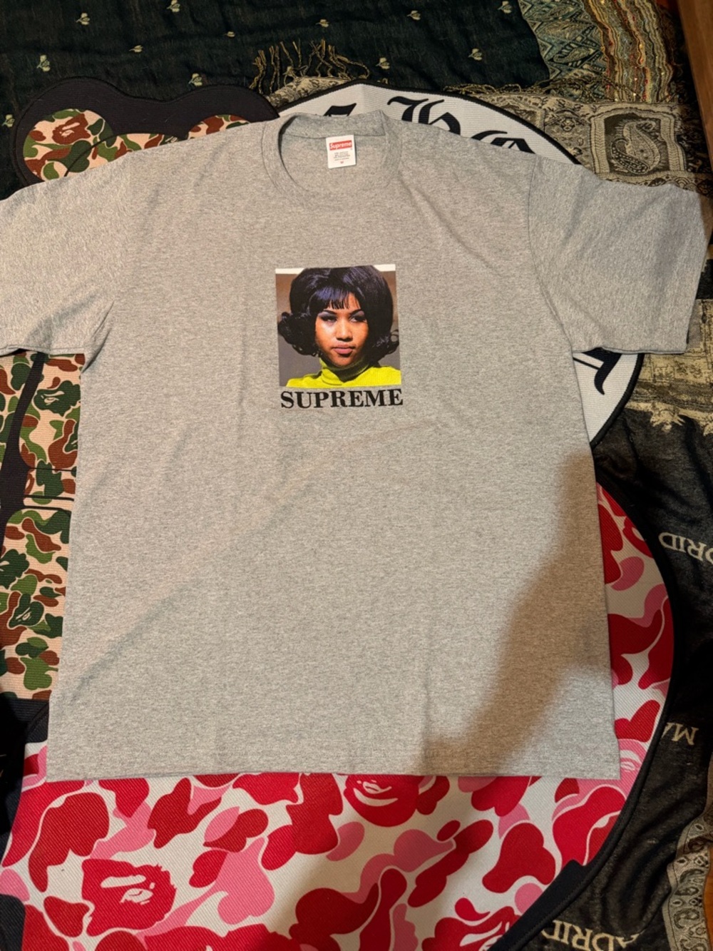 Supreme Gray T-Shirt with Red Box Logo